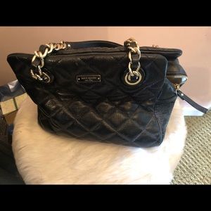 Kate Spade Black Leather Quilted Bag